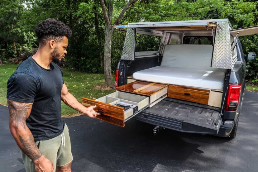 truck bed camping