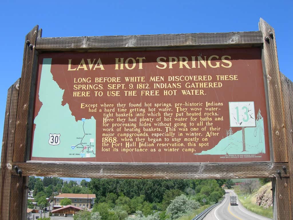 lava hot springs sign
