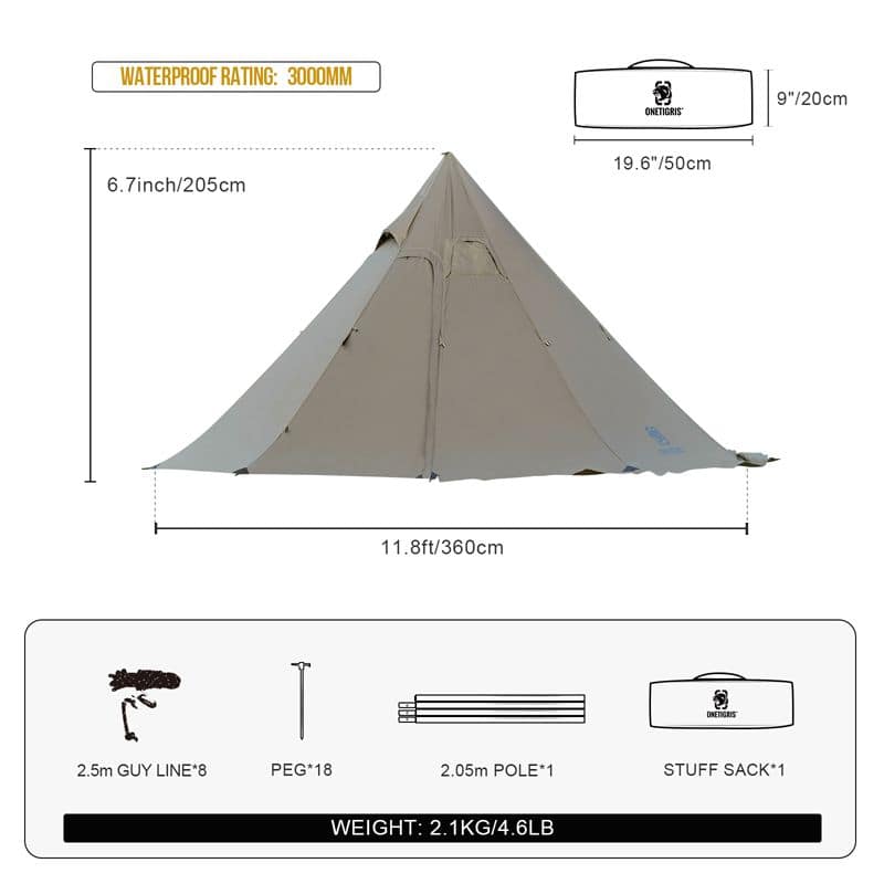 Onetigris Northgaze Chimney Tent info