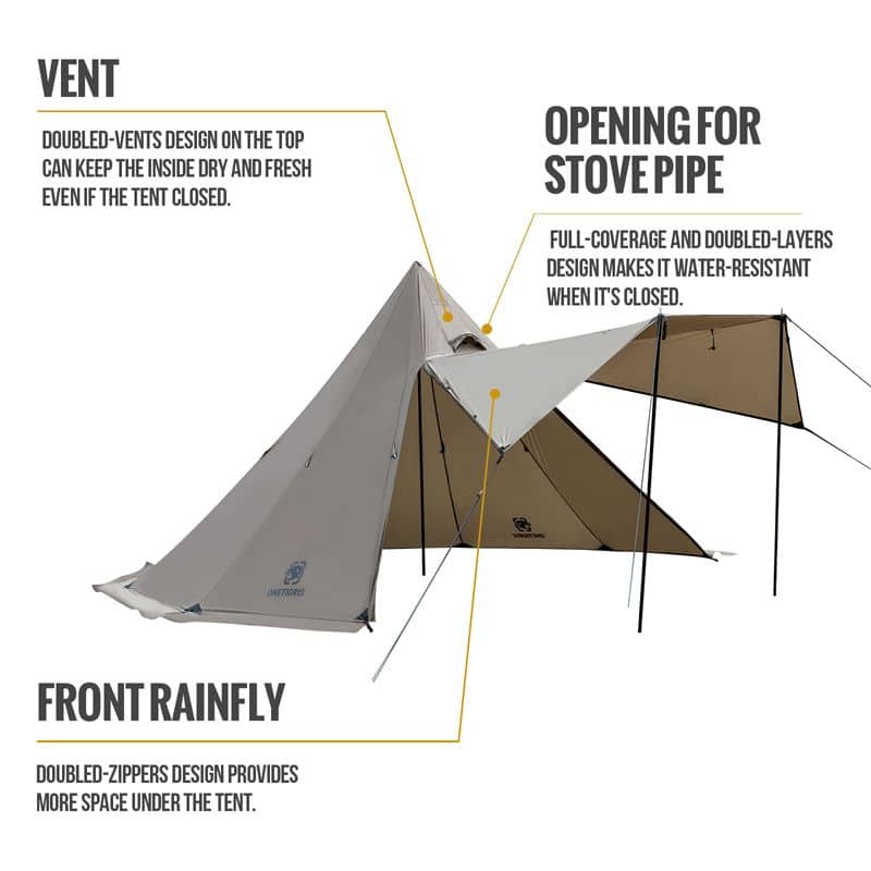 Onetigris Northgaze Chimney Tent setup